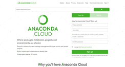 Desktop Screenshot of anaconda.org