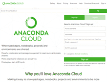 Tablet Screenshot of anaconda.org